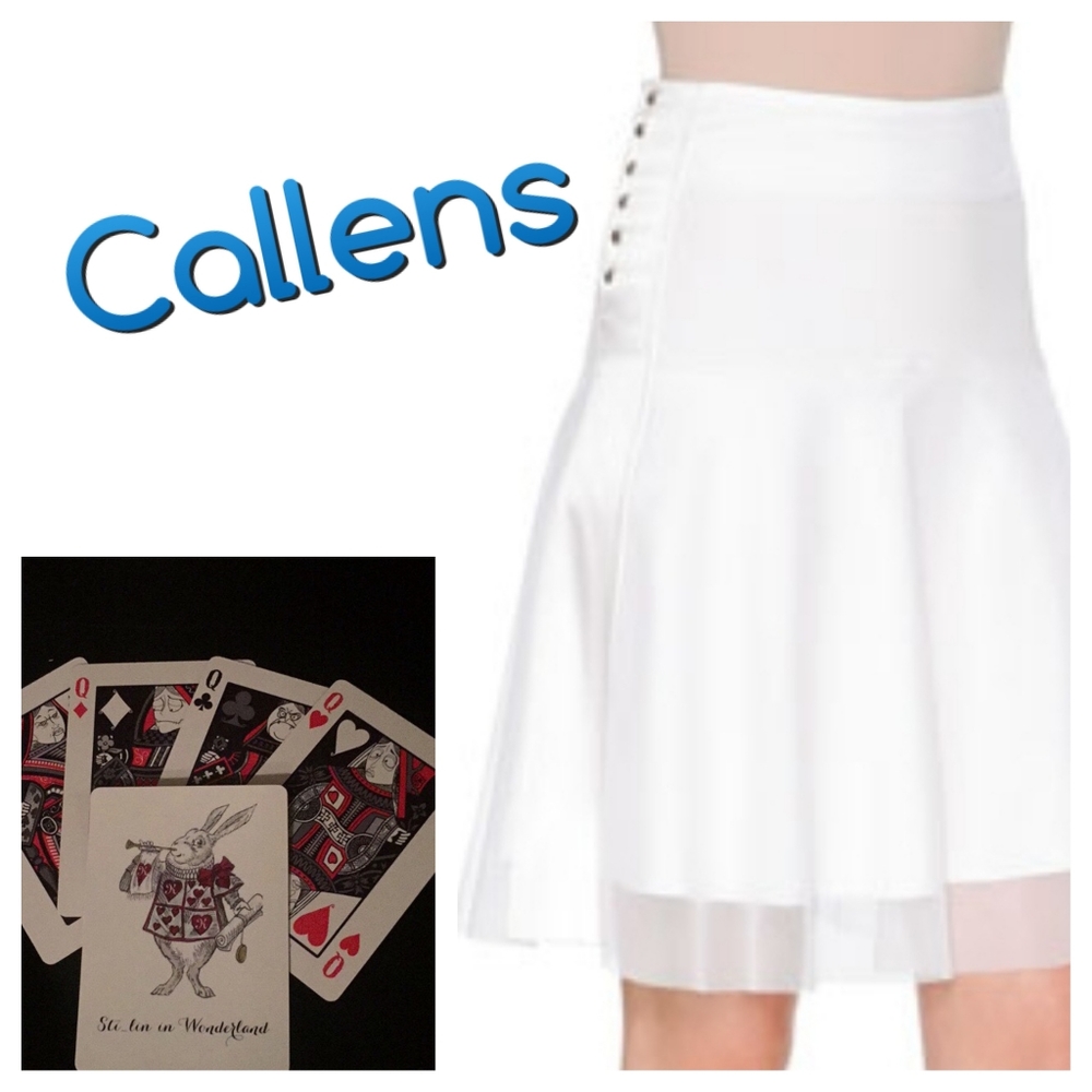 New Callens Ballet A Line Skirt Sz S White